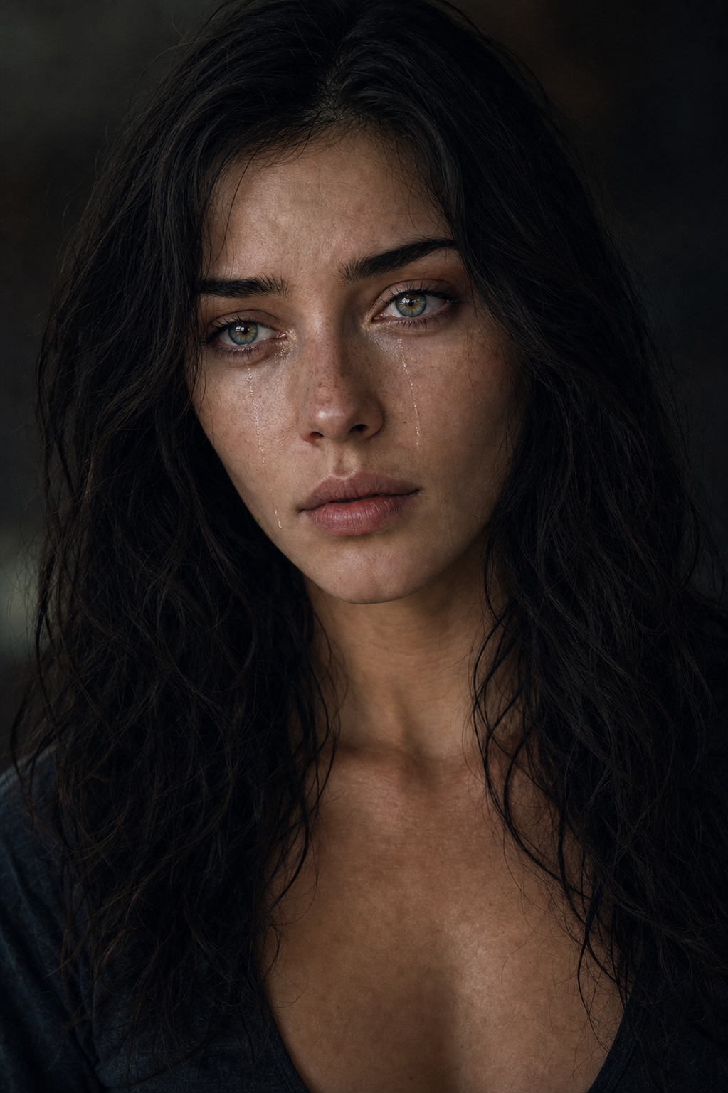 Chloe with silent tears